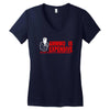 ammo expensive no warning shot funny nra rifle pistol shoot shooting t Women's V-Neck T-Shirt