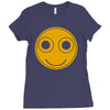 funny smiley face Ladies Fitted T-Shirt