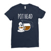 pot head Ladies Fitted T-Shirt