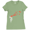 banksy headshot butterfly Ladies Fitted T-Shirt