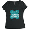 ife is creating Women's Triblend Scoop T-shirt