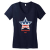 independence day 4th july star america american flag Women's V-Neck T-Shirt