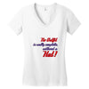 no outfit. Women's V-Neck T-Shirt