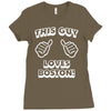 this guy loves boston Ladies Fitted T-Shirt