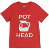 pot head coffee lover V-Neck Tee