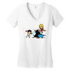 part time job   rock construction Women's V-Neck T-Shirt