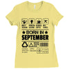 Born In September Ladies Fitted T-Shirt