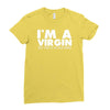 i'm a virgin but this is an old shirt Ladies Fitted T-Shirt