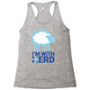 i m with herd Racerback Tank