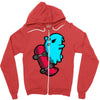 radical ghost Zipper Hoodie