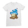 sticker box Ladies Fitted T-Shirt