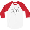 caffeine molecule t shirt coffee funny 3/4 Sleeve Shirt