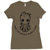 baby groot Ladies Fitted T-Shirt
