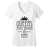 queens are born in may (2) Women's V-Neck T-Shirt