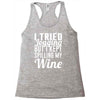 i tried jogging but i kept spilling my wine Racerback Tank