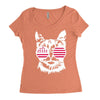 cat usa Women's Triblend Scoop T-shirt