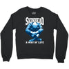 skinhead a way of life blue ideal birthday gift present. Crewneck Sweatshirt