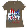 navy dad Ladies Fitted T-Shirt