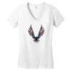 american eagle usa flag wings V-neck tee