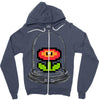 rare flower Zipper Hoodie