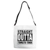 straight outta tomato town Adjustable Strap Totes