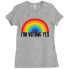 I Am Voting Yes Ladies Fitted T-Shirt