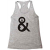 peace and love tshirt party heart tee no war stoner hippie sign ladies Racerback Tank
