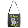 my patronus is a cat Adjustable Strap Totes