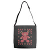 ugly sweater bear Adjustable Strap Totes