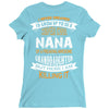 Super Cool Nana Of A Freaking Awesome Granddaughter Ladies Fitted T-Shirt