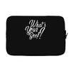 what's your beef Laptop sleeve