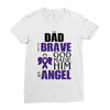my dad was so brave god made him an angel Ladies Fitted T-Shirt