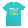 i'm black every month Ladies Fitted T-Shirt