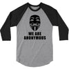 we are anonymous tshirt pipa sopa acta v for vendetta hacker's t shirt 3/4 Sleeve Shirt