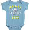 legends are born in 1979 Baby Onesie