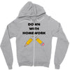 down with homework Zipper Hoodie