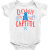 down with the capitol Baby Bodysuit