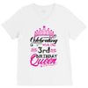 Celebrating With the 3rd Birthday Queen V-Neck Tee