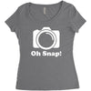 oh snap camera Women's Triblend Scoop T-shirt
