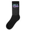 she is strong Socks