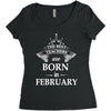 the best teachers are born in february Women's Triblend Scoop T-shirt