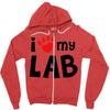 i love my lab labrador Zipper Hoodie