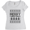 ugly merry christmas Women's Triblend Scoop T-shirt