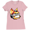 halftone fox (regular) Ladies Fitted T-Shirt