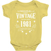 original parts vintage established 1981 perfectly aged Baby Bodysuit