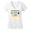 I Love Someone With Childhood Cancer To The Moon And Back To Infinity Women's V-Neck T-Shirt