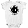 my girl is stronger than you (2) Baby Onesie