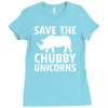 save the chubby unicorns Ladies Fitted T-Shirt