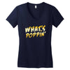 What's Poppin Women's V-Neck T-Shirt