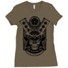 samurai skull Ladies Fitted T-Shirt